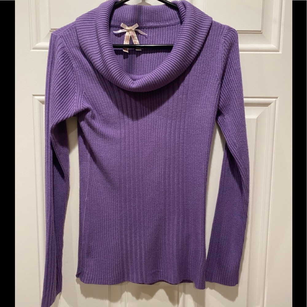 Derek Heart Purple Long-Sleeve Sweater-S